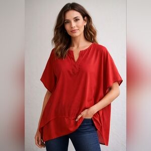 Elegant Red Women's Top